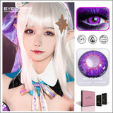 Qfdian Cosplay AYY Purple 14.5mm 1 Pair | 1 Year