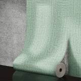 Qfdian  10m 3D solid color linen wallpaper self-adhesive waterproof and moisture-proof bedroom living room background home decoration