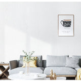 Qfdian  10m 3D solid color linen wallpaper self-adhesive waterproof and moisture-proof bedroom living room background home decoration