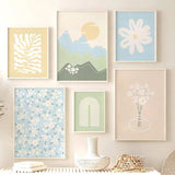 Qfdian Cute Pastel Drawings Canvas Posters