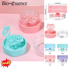 Contact Lenses Cleaning Tools Contact Lens Cleaner Case Box Manual Rotation Type Plastic Container Storage Holder Travel Kit