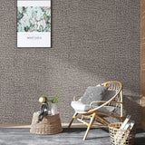 Qfdian  10m 3D solid color linen wallpaper self-adhesive waterproof and moisture-proof bedroom living room background home decoration