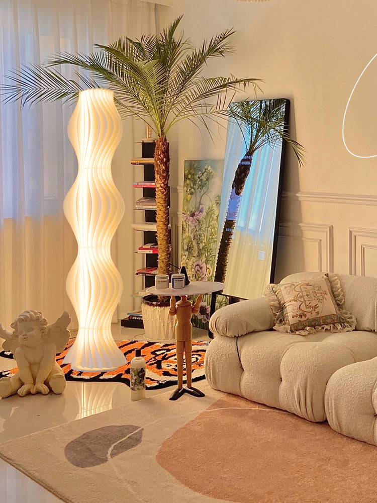 Qfdian Wavy Decorative Floor Lamp