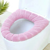 Qfdian Washable Knitting Pure Color Soft Pad Toilet Seat Soft Thick Warm And Comfortable Pumpkin Shape Cover Closestool Mat Universal