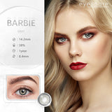 Qfdian Barbie Gray 14.2mm 1 Pair | 1 Year