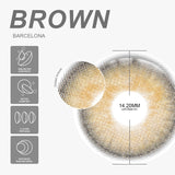 Qfdian Barcelona Brown 14.2mm 1 Pair | 1 Year