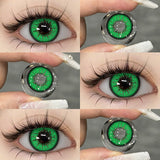 Qfdian Cosplay BELLA Green 14.5mm 1 Pair | 1 Year