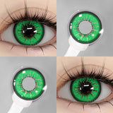 Qfdian Cosplay BELLA Green 14.5mm 1 Pair | 1 Year