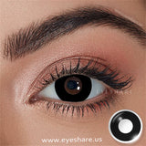Qfdian Cosplay Pure Black 14.5mm 1 Pair | 1 Year