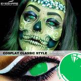 Qfdian Cosplay BLIND Green 14.5mm 1 Pair | 1 Year