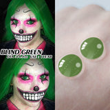 Qfdian Cosplay BLIND Green 14.5mm 1 Pair | 1 Year