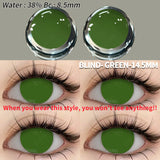 Qfdian Cosplay BLIND Green 14.5mm 1 Pair | 1 Year