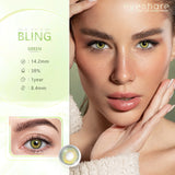 Qfdian Bling Green 14.2mm 1 Pair | 1 Year