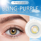 Qfdian Bling Purple 14.2mm 1 Pair | 1 Year