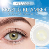 Qfdian Brazilgirl  Amber 14.0mm 1 Pair | 1 Year