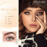 Qfdian Brazilgirl Ochre 14.0mm 1 Pair | 1 Year