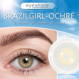 Qfdian Brazilgirl Ochre 14.0mm 1 Pair | 1 Year