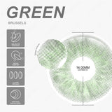 Qfdian Brussels Green 14.0mm 1 Pair | 1 Year