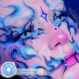Qfdian Cosplay HD38 Blue 14.5mm 1 Pair | 1 Year