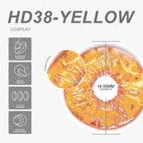 Qfdian Cosplay HD38 Yellow 14.5mm 1 Pair | 1 Year