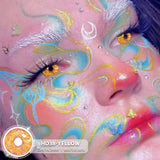 Qfdian Cosplay HD38 Yellow 14.5mm 1 Pair | 1 Year