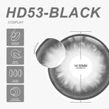 Qfdian Cosplay HD53 Black 14.2mm 1 Pair | 1 Year
