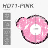 Qfdian Cosplay HD71 Pink 14.5mm 1 Pair | 1 Year