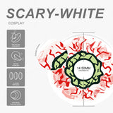 Qfdian Cosplay Scary White 14.5mm 1 Pair | 1 Year