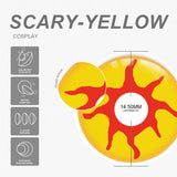 Qfdian Cosplay Scary Yellow 14.5mm 1 Pair | 1 Year