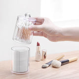 Qfdian Transparent Cotton Bud Storage Jar