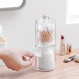 Qfdian Transparent Cotton Bud Storage Jar