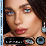 Qfdian Croatia Blue 1 Day Use I 14.2mm,10 Pcs=5Pair