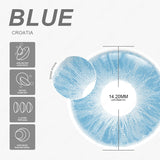 Qfdian Croatia Blue 1 Day Use I 14.2mm,10 Pcs=5Pair
