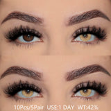 Qfdian Croatia Brown 1 Day Use I 14.2mm,10 Pcs=5Pair