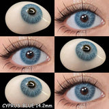 Qfdian Cyprus Blue 14.2mm 1 Pair | 1 Year