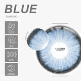 Qfdian Diamond  Blue 14.5mm 1 Pair | 1 Year