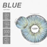 Qfdian Estonia Blue 14.5mm 1 Pair | 1 Year