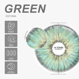 Qfdian Estonia Green 14.5mm 1 Pair | 1 Year