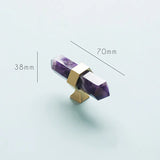 Qfdian Luxury Natural Crystal Cabinet Handle