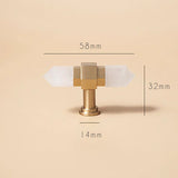 Qfdian Luxury Natural Crystal Cabinet Handle