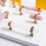 Qfdian Luxury Natural Crystal Cabinet Handle