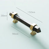 Qfdian Luxury Natural Crystal Cabinet Handle