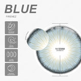Qfdian Firenze Blue 14.5mm 1 Pair | 1 Year