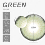 Qfdian Firenze Green 14.5mm 1 Pair | 1 Year
