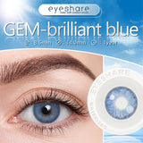 Qfdian Gem Brilliant-Blue 14.0mm 1 Pair | 1 Year