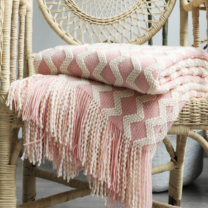 Nordic Knitted Blanket Sofa Bed Decorative Bed Thread Blankets Sofa Office Nap Throw Blankets Soft Towel Bed Plaid Tapestry