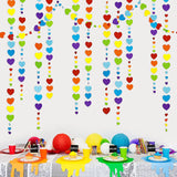 Qfdian  Autumn Paper Heart Garlands Orange Love Hanging Streamers for Fall Wedding Bridal Shower Harvest Thanksgiving Party Decorations