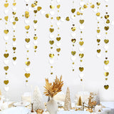 Qfdian  Autumn Paper Heart Garlands Orange Love Hanging Streamers for Fall Wedding Bridal Shower Harvest Thanksgiving Party Decorations