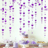 Qfdian  Autumn Paper Heart Garlands Orange Love Hanging Streamers for Fall Wedding Bridal Shower Harvest Thanksgiving Party Decorations