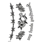 Qfdian  Something about you Waterproof Temporary Tattoo Sticker Chain Flower Body Art Tatoo Sleeve Men Glitter Tattoos Tatuajes